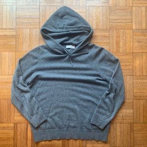 Men's Everlane Heather Grey Gray Pullover Cashmere Hoodie Sweatshirt, M
